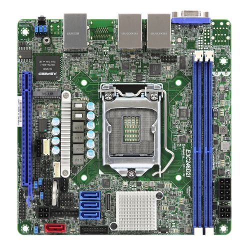 Asrock Rack E3C246D2I Server Board, Intel C246, 1151, Mini ITX, DDR4, VGA, Dual GB LAN, IPMI LAN, M.2