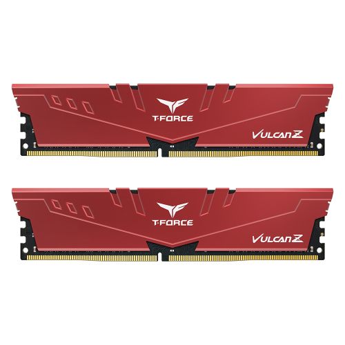 Team T-Force Vulcan Z 16GB Kit (2 x 8GB), DDR4, 3200MHz (PC4-25600), CL16, XMP 2.0, DIMM Memory, Red