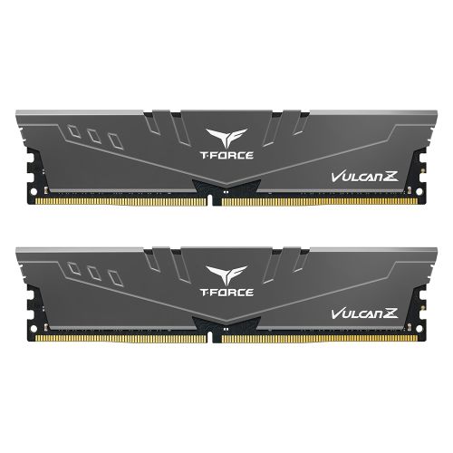 Team T-Force Vulcan Z 32GB Kit (2 x 16GB), DDR4, 3200MHz (PC4-25600), CL16, XMP 2.0, DIMM Memory, Grey