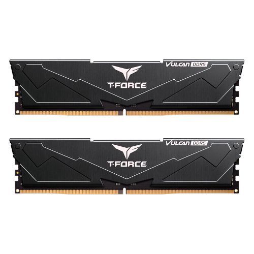 Team T-Force Vulcan 32GB Kit (2 x 16GB), DDR5, 5600MHz (PC5-44800), CL38, ECC, XMP 3.0, PMIC, DIMM Memory, Black