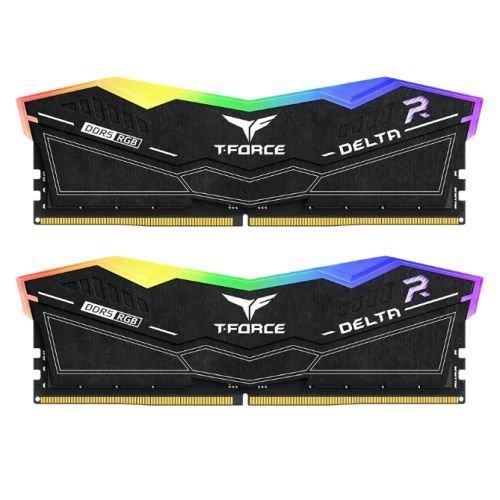 Team T-Force Delta RGB 32GB Kit (2 x 16GB), DDR5, 8000MHz (PC5-6400), CL38, ECC, XMP 3.0, PMIC, DIMM Memory, Black