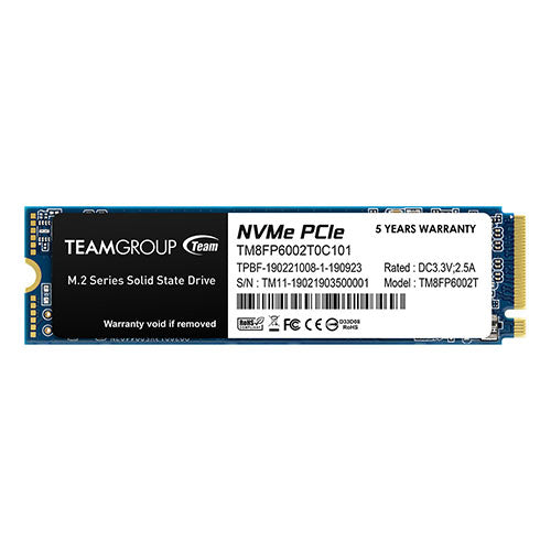 Team 2TB MP33 M.2 NVMe Gen3 SSD, M.2 2280, PCIe3, R/W 1800/1500 MB/s